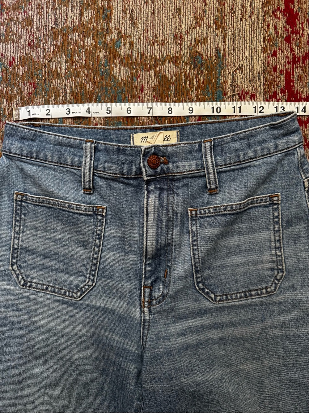 Madewell Wide Leg Cropped jeans size 27 Petite - Picture 4 of 6